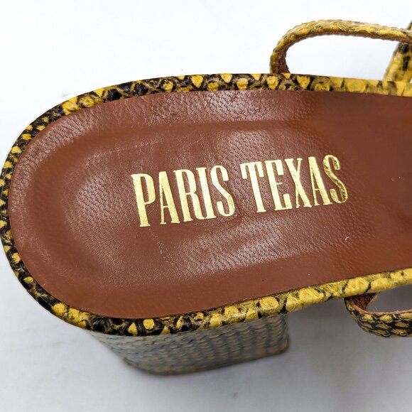 Paris Texas Women Carla Yellow Snake Leather Strappy Sandals size 7.5US 38EUR - Picture 10 of 10